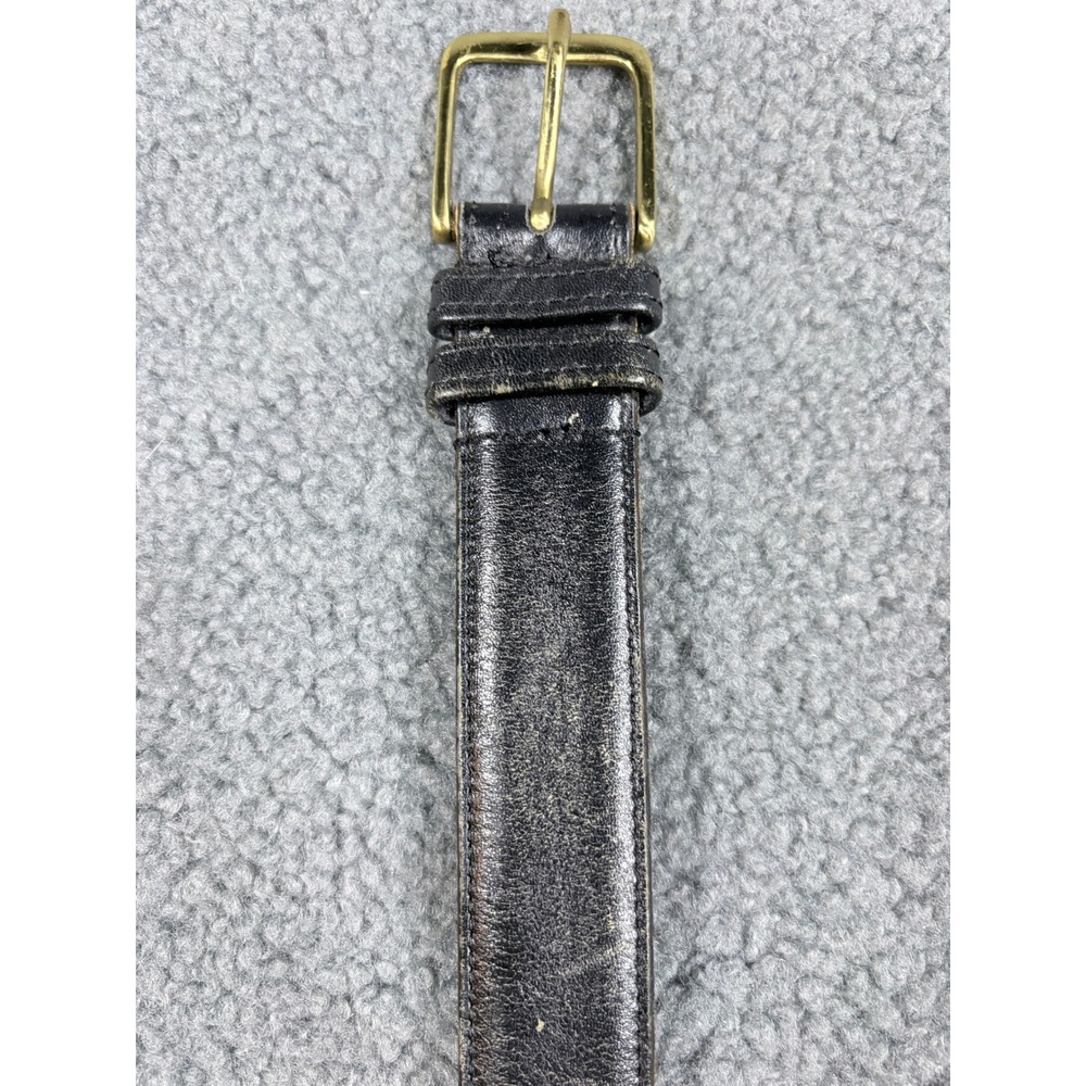 Coach Belt Mens 40 Black 5800 Vintage Made in USA Solid Brass Buckle Leather